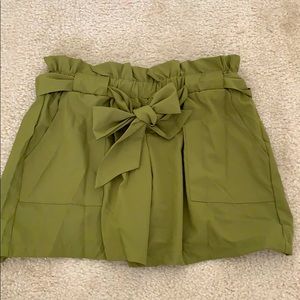 Green women’s shorts